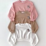 Ribbon Bear Crop Sweatshirt