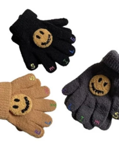 Lettering Smile Gloves