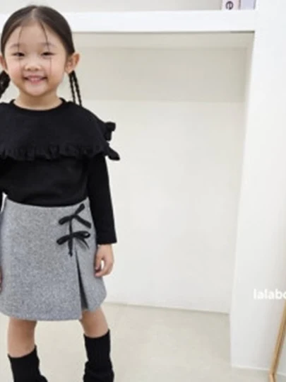 Ribbon Wool Skirt