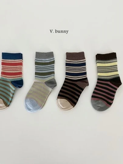 Color Stripe Socks Set