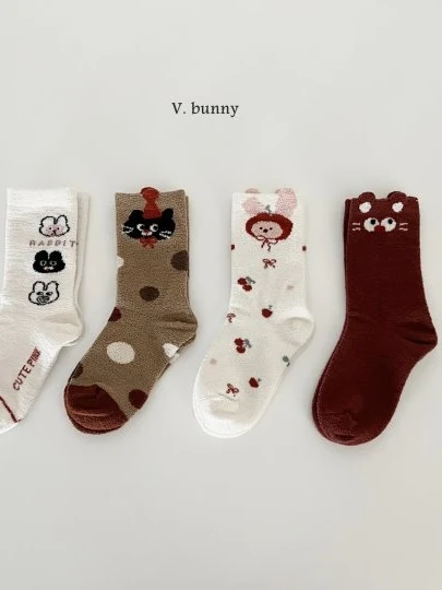 Apple Cat Socks Set