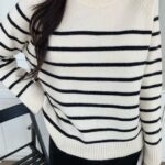 Stripe Round Knit Sweater