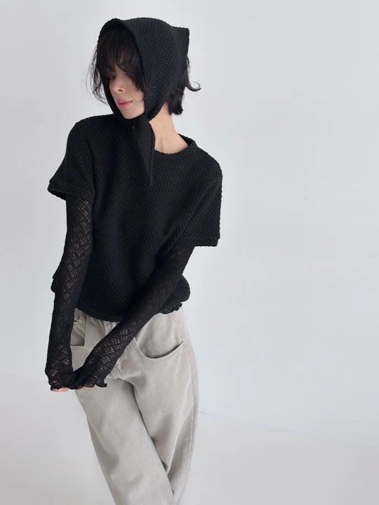 Angle Tee with Scarf