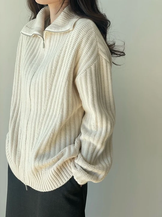 Pure Zipper Cardigan