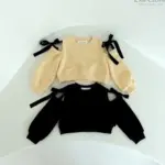 Shoulder Ribbon Sweatshirt