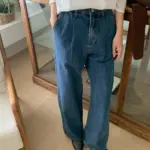 Pintuck Denim Pants