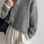 Light Stripe Knit Sweater