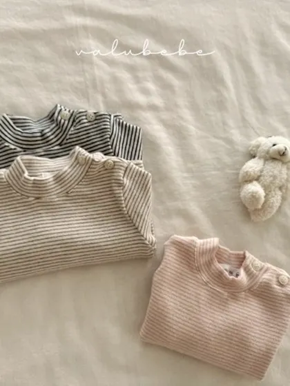 Half-neck Stripe Tee (Baby)