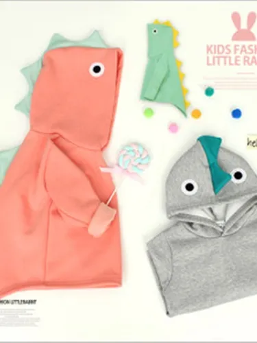 Sweet Dino Fleeced Hoodie