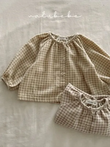 Peach Check Shirt (Kids)