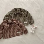 Check Ribbon Blouse (Kids)