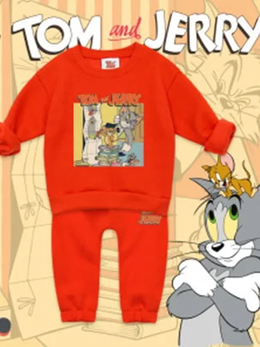 Cartoon Tom Jerry Fleeced Set