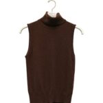 Cashmere Turtleneck Sleeveless Knit Top