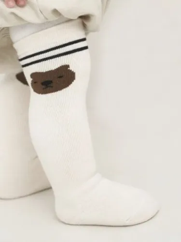 Two-line Bear Knee Socks