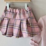 Check Pleated Skirt