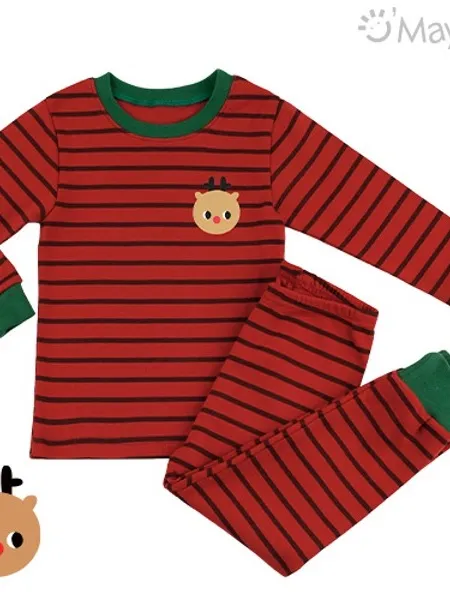 Rudolph Stripe Mas Pajamas