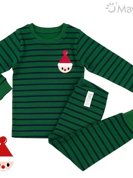 Santa Stripe Mas Pajamas