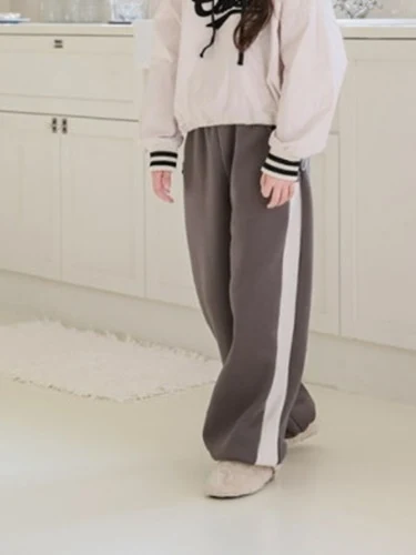 Button Point Color Brushed Span Pants