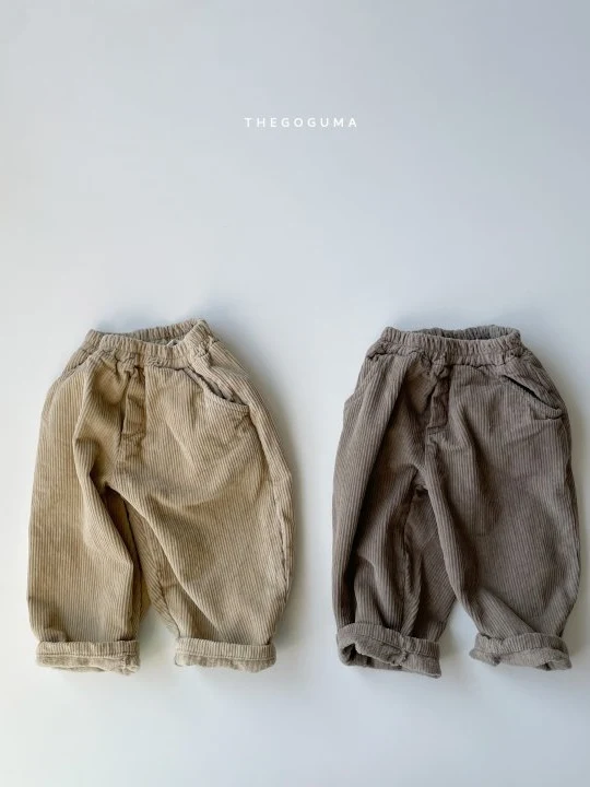 Corduroy Fleeced Baggy Pants