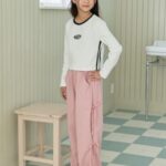 Side Ribbon Wide Pants