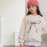 Ribbon Raglan Brushed Sweatshirt