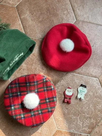 Bebe Merry Christmas Beret