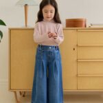 Four Pintuck Denim Pants