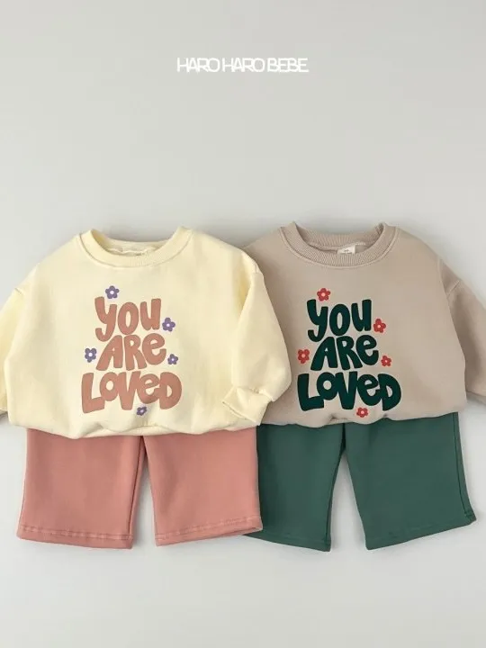 Love Fleece Top Bottom Set