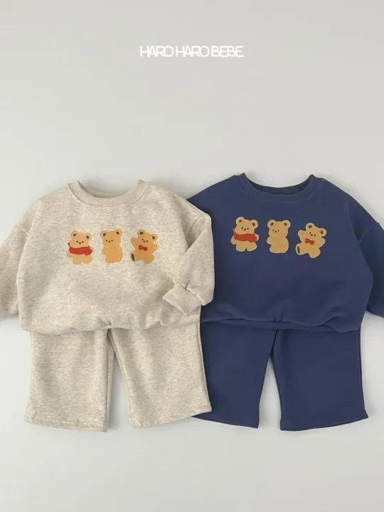 Three Bears Fleece Top Bottom Set