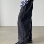 Two Lines Dark Denim Pants