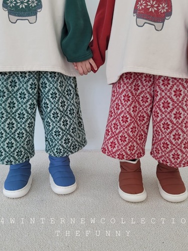 Snow Flower Knit Midi Pants