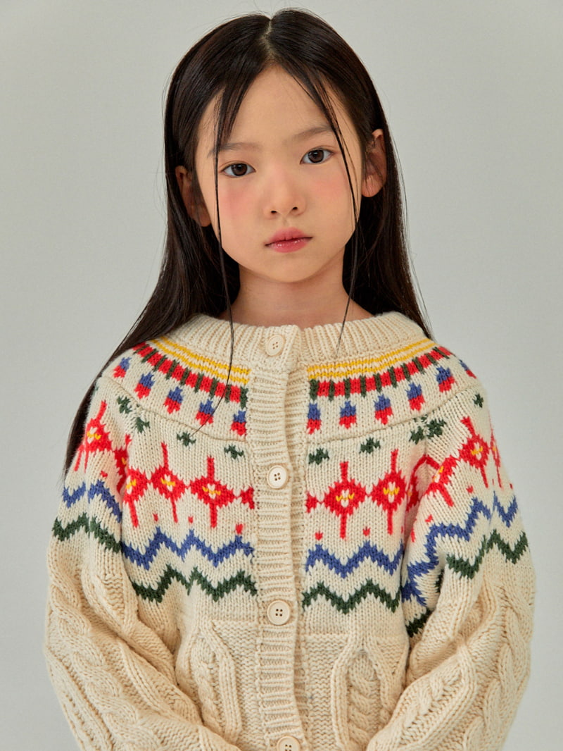 A-Market - Korean Children Fashion - #Kfashion4kids - Zigzag Knit Cardigan - 3