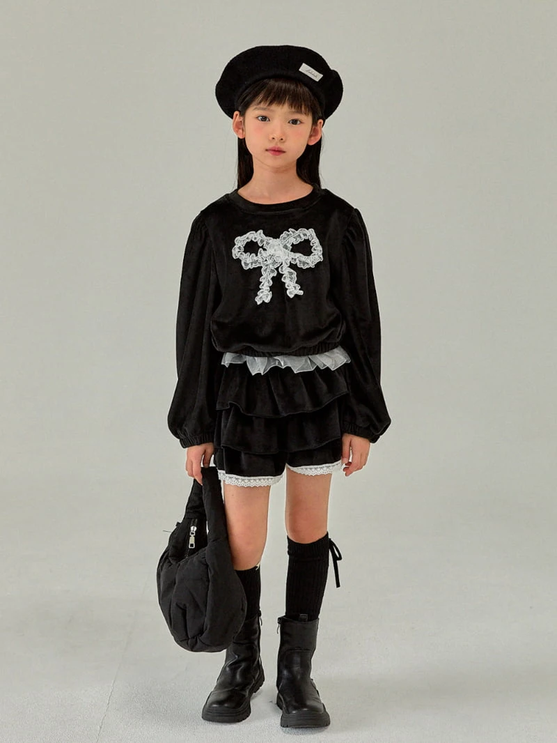 A-Market - Korean Children Fashion - #Kfashion4kids - Mink Ribbon Tee - 3