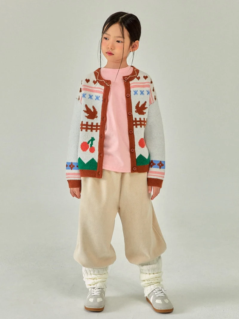 A-Market - Korean Children Fashion - #Kfashion4kids - Cherry Knit Cardigan - 12