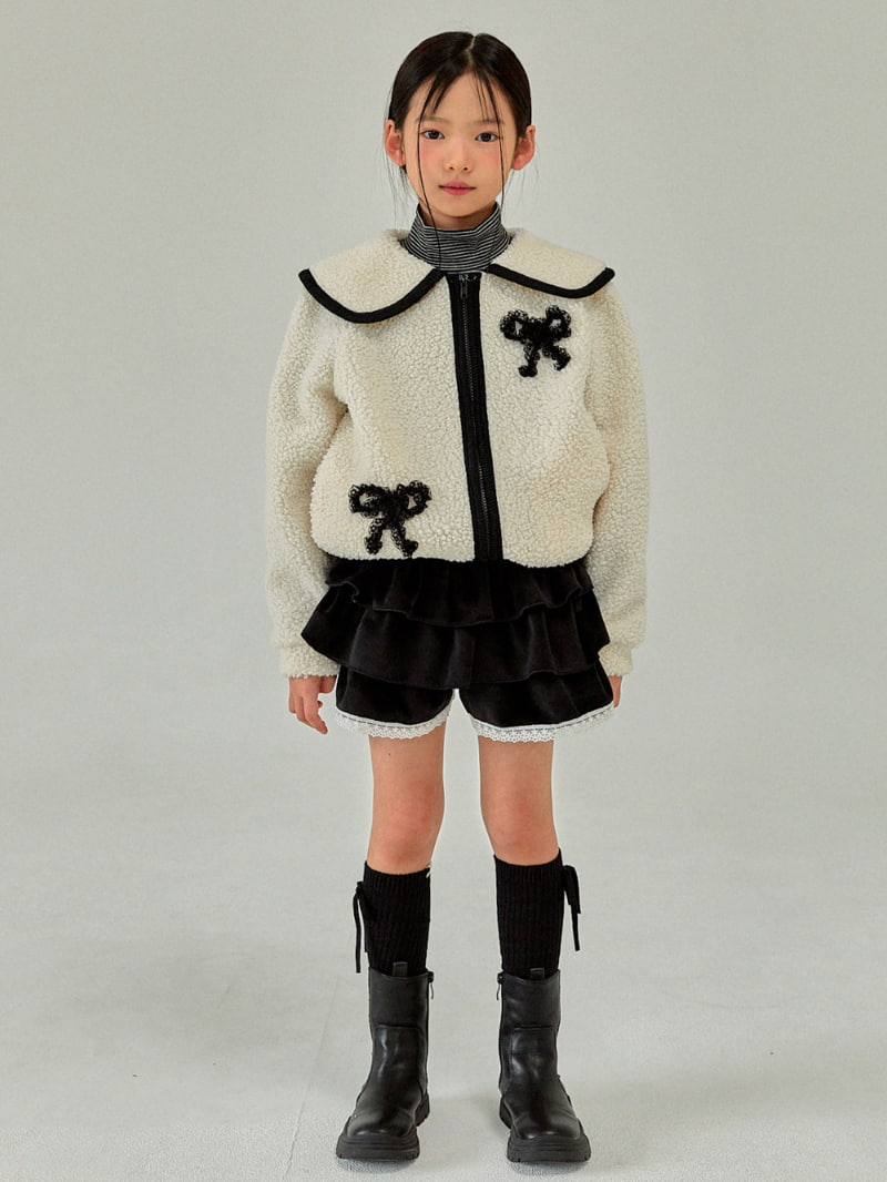 A-Market - Korean Children Fashion - #childofig - Ribbon Zip-up Jacket - 12