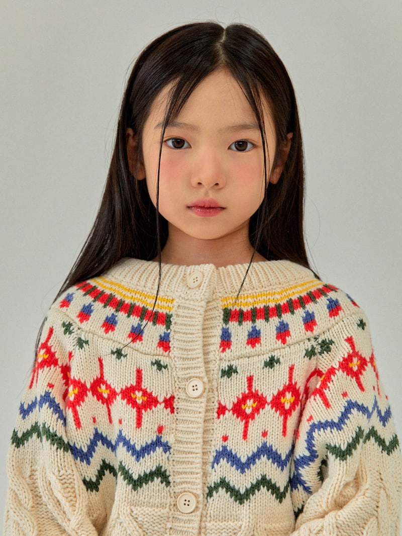 A-Market - Korean Children Fashion - #childofig - Zigzag Knit Cardigan - 11