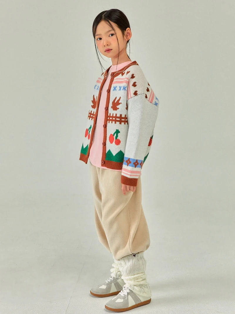 A-Market - Korean Children Fashion - #childofig - Cherry Knit Cardigan - 4