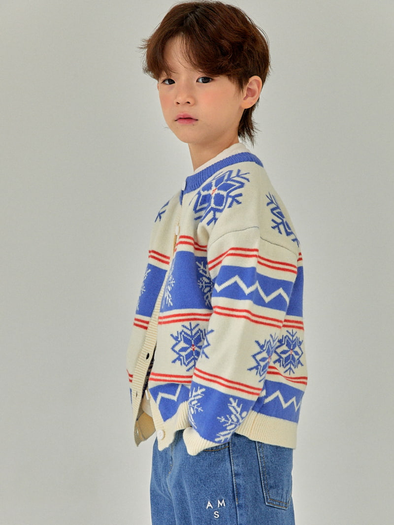 A-Market - Korean Children Fashion - #childrensboutique - Snow Flower Knit Cardigan - 4