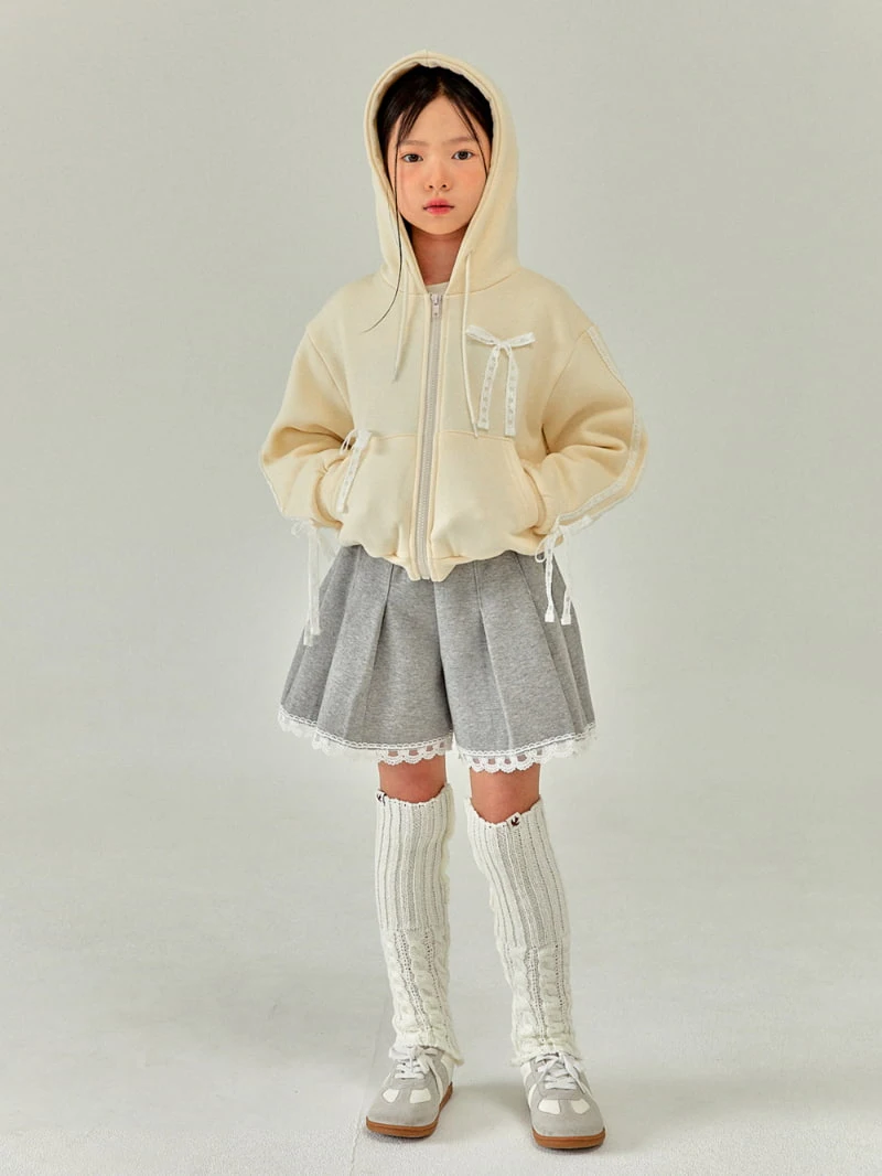 A-Market - Korean Children Fashion - #designkidswear - Lace Hood Zip-up Jacket - 8