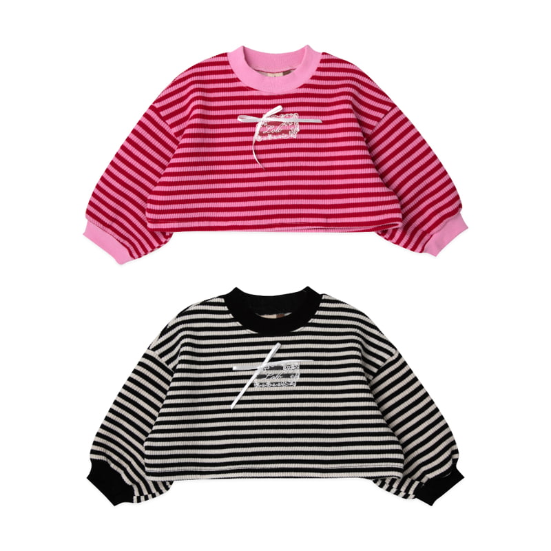 A-Market - Korean Children Fashion - #discoveringself - Macaron Stripe Sweatshirts