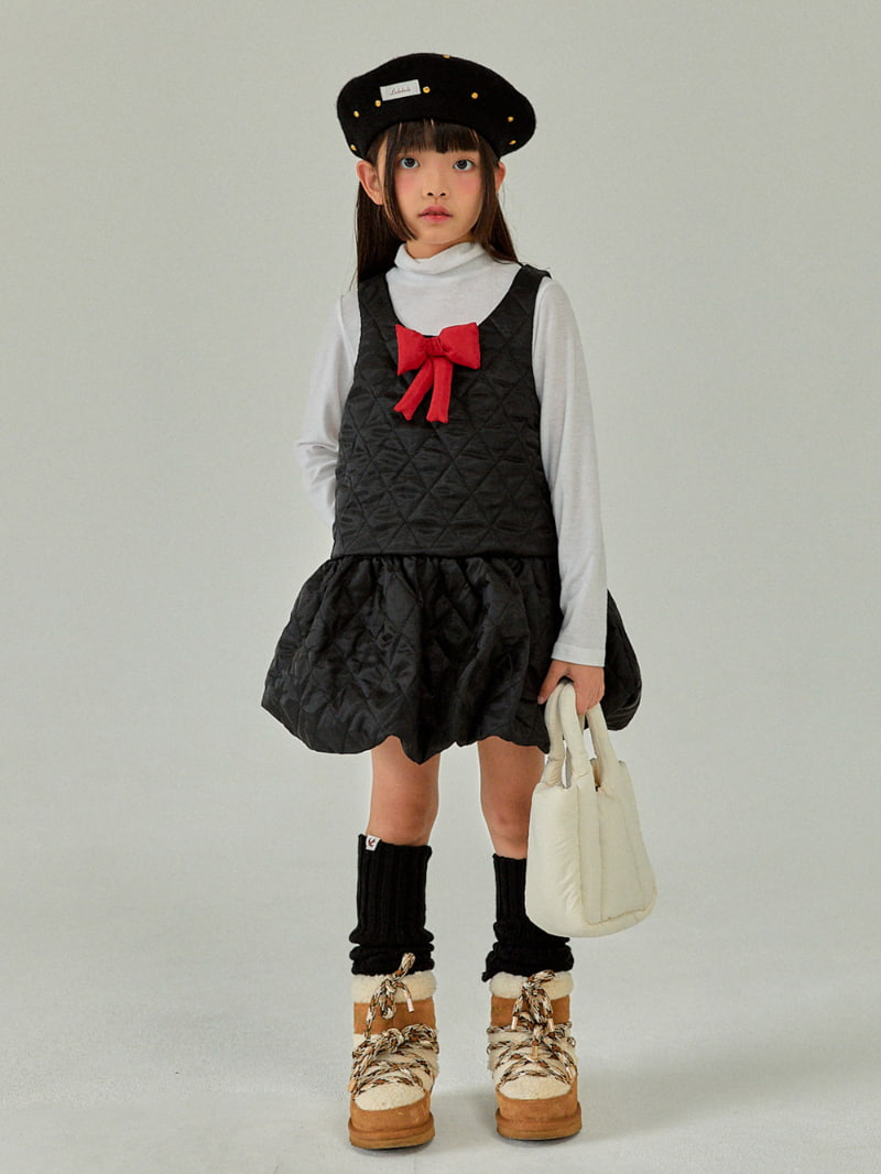 A-Market - Korean Children Fashion - #fashionkids - Embosing Sleeveless One-piece - 2