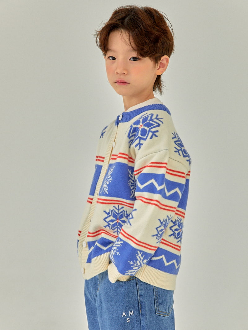 A-Market - Korean Children Fashion - #kidsshorts - Snow Flower Knit Cardigan - 7