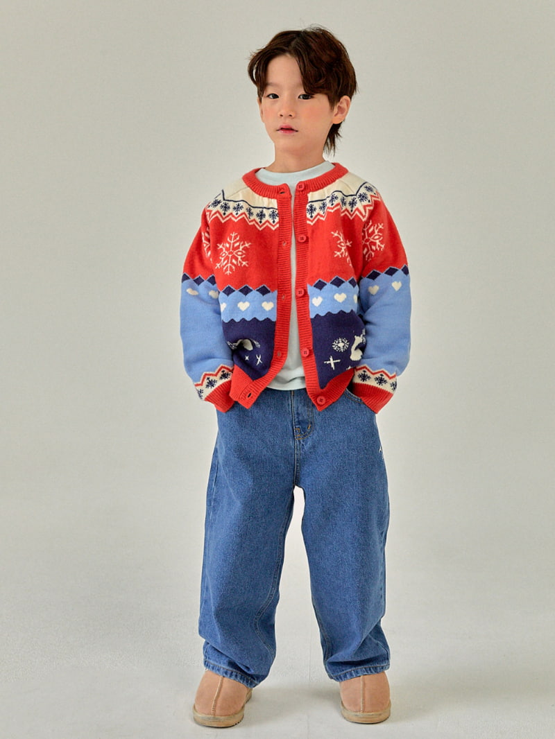 A-Market - Korean Children Fashion - #kidsshorts - Deer Knit Cardigan - 8