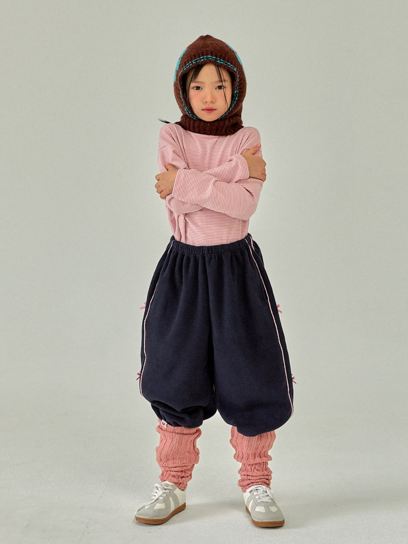 A-Market - Korean Children Fashion - #kidsshorts - Loose Stripe Turtleneck Tee - 6