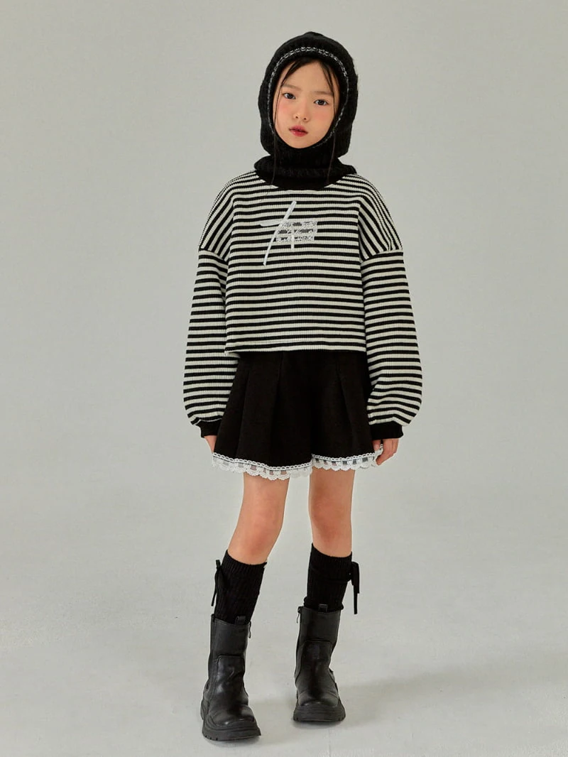 A-Market - Korean Children Fashion - #kidsshorts - Macaron Stripe Sweatshirts - 3