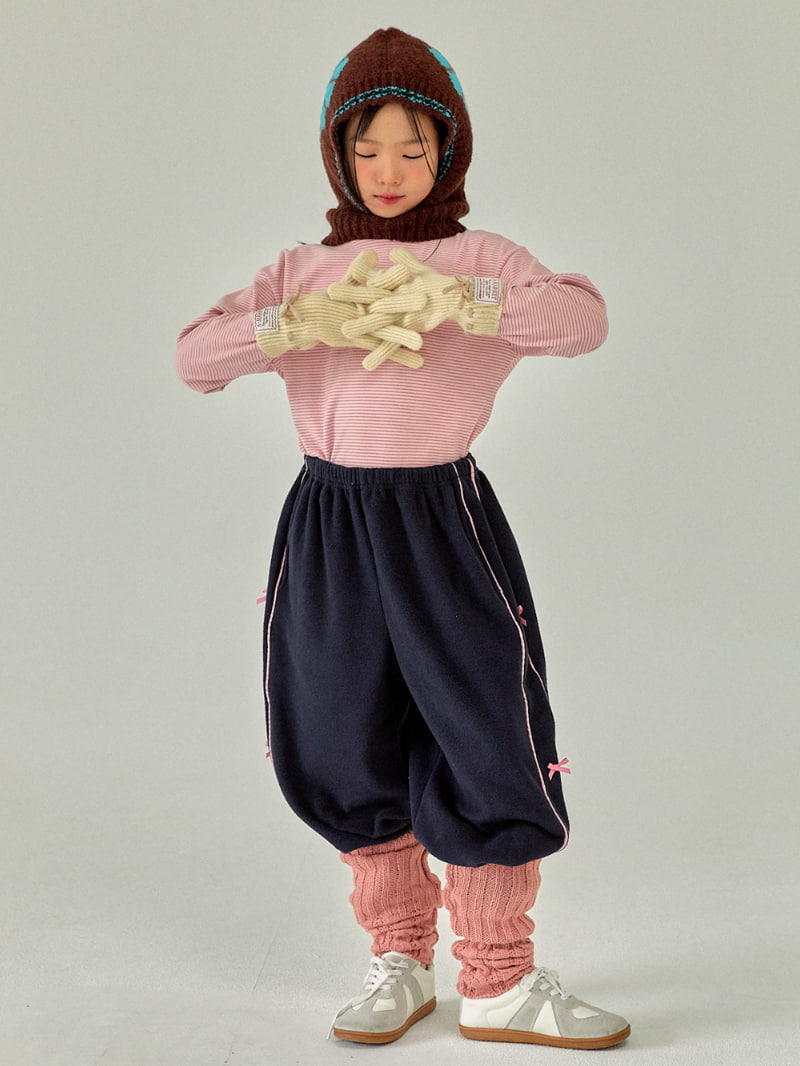 A-Market - Korean Children Fashion - #kidsshorts - Ribbon Lining Pants - 10