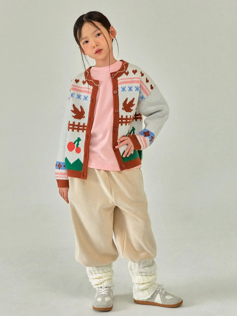 A-Market - Korean Children Fashion - #kidsshorts - Cherry Knit Cardigan - 9