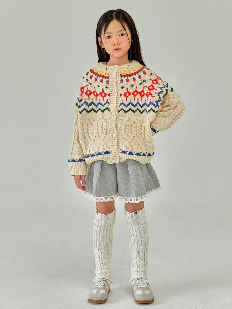 A-Market - Korean Children Fashion - #kidzfashiontrend - Zigzag Knit Cardigan - 2