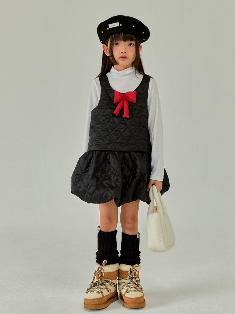 A-Market - Korean Children Fashion - #littlefashionista - Embosing Sleeveless One-piece - 7