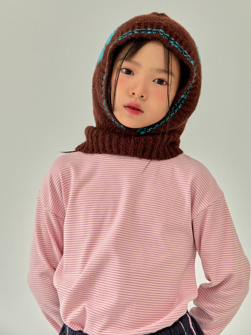 A-Market - Korean Children Fashion - #littlefashionista - Loose Stripe Turtleneck Tee - 10